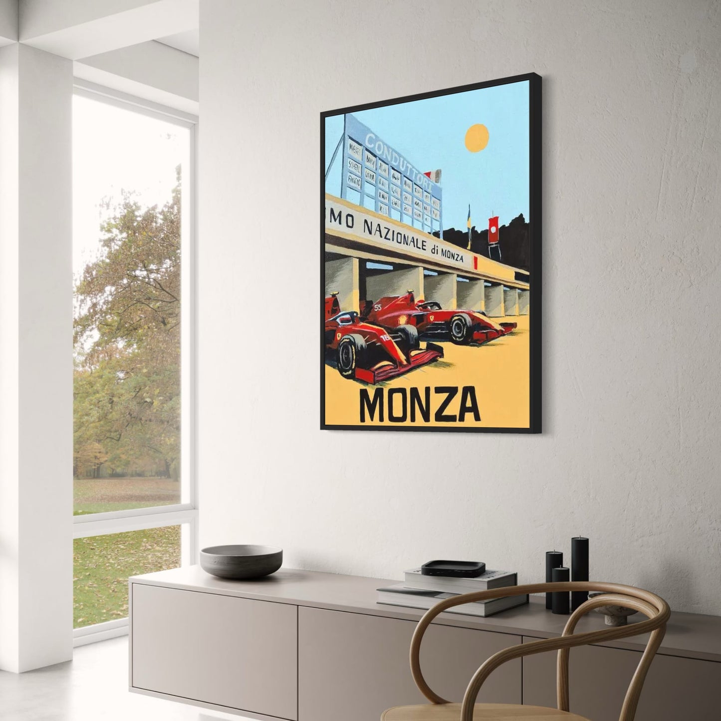 Monza | Poster zum Formel-1-Rennerlebnis 2022 | Intensive Rennstrecken-Action | Motorsport-Wandkunst