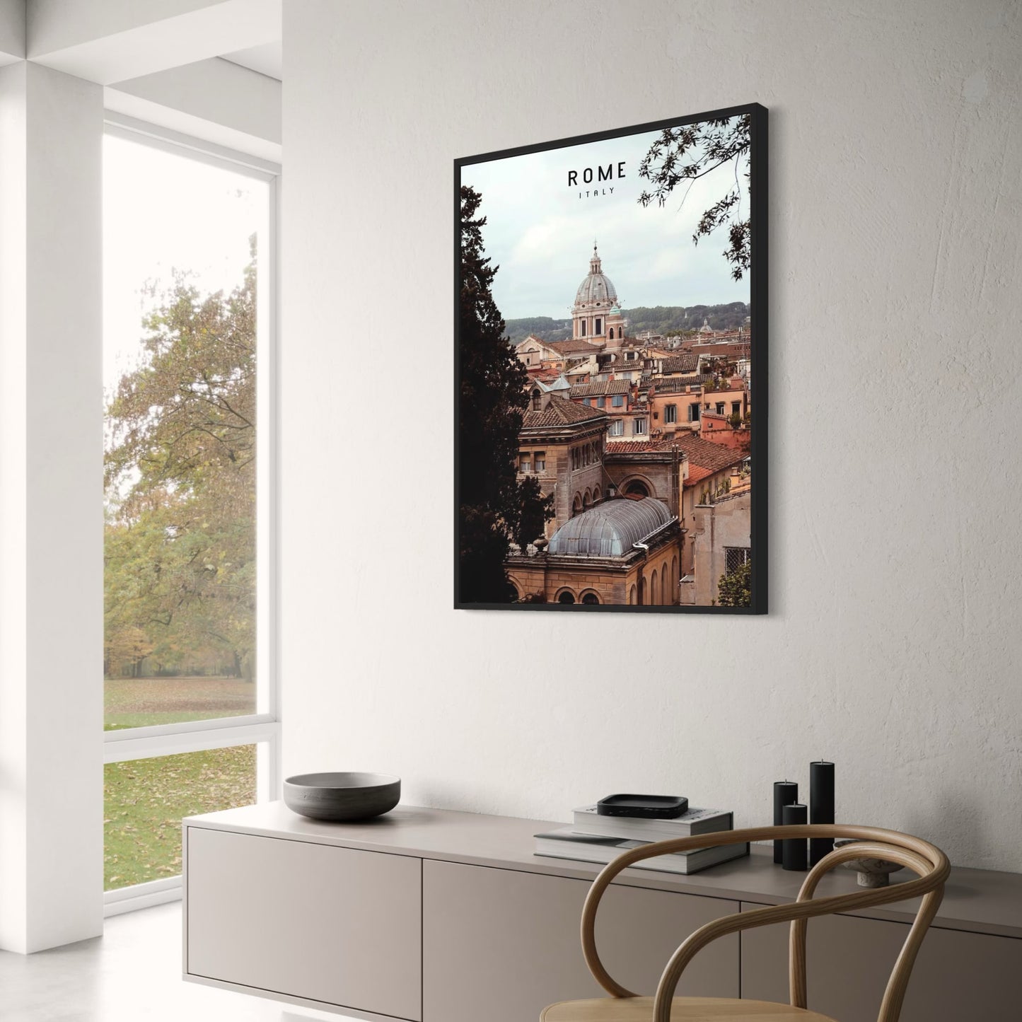 Dachansichten | Rom | Italien | Blick auf die Ewige Stadt | Stadtlandschaft | Malerisches Rom Poster