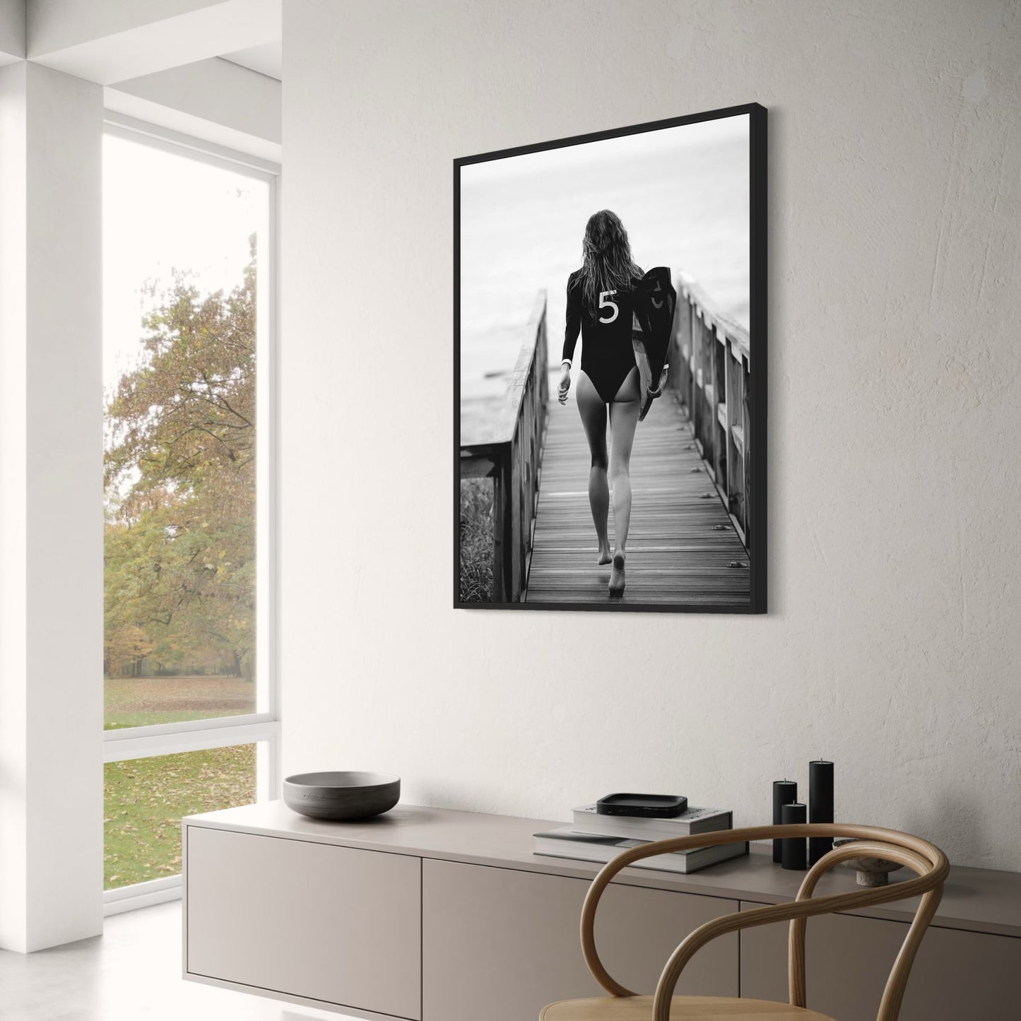 Surfer Meisje | Oceaan Golf | Kust Strand Sfeer
