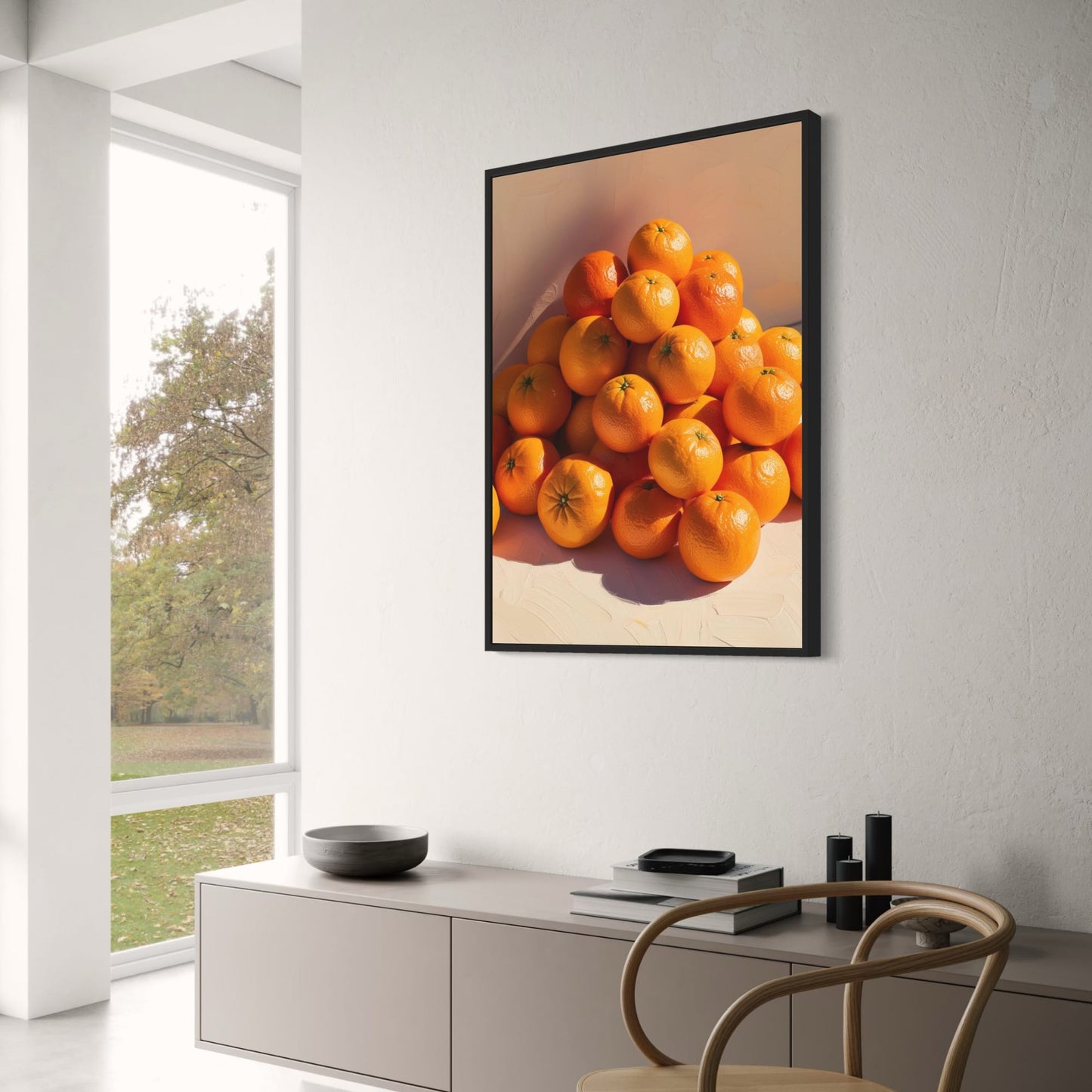 Fresh Oranges Poster | Fruits Gallery Art | Home and Garden Decor | Kitchen Wall Decoration | Citrus Fruit Illustration