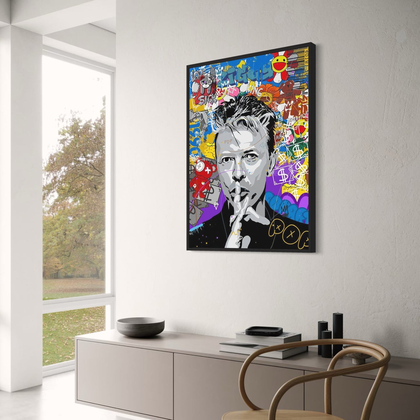 Scarface Mona Lisa | Graffiti-Pop-Art-Poster | Abstrakte Straßenfilm-Wandkunst | Wohndekor