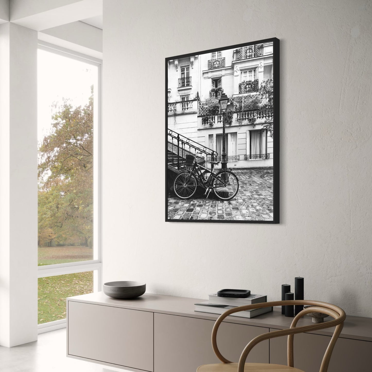 Vintage Parijs Straatscene | Stedelijke Landschap Illustratie