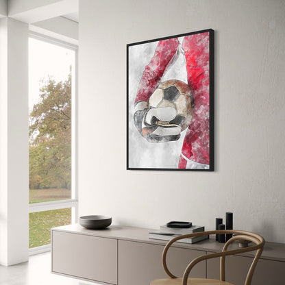 Goal Keeper Poster | Football Art | Soccer Inspiration | Tribute to Passion & Perseverance | Sports Wall Decor