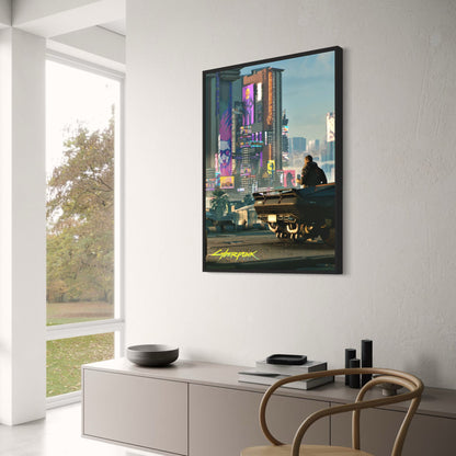 Cyberpunk 2077 | Sci-Fi Art | Neon Cityscape | Video Game Poster | Wall Decor | Futuristic Design | Gamer Room Art | High-Quality Print