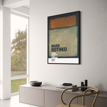 Mark Rothko Abstract | Creme & Red on Black | Modern Art