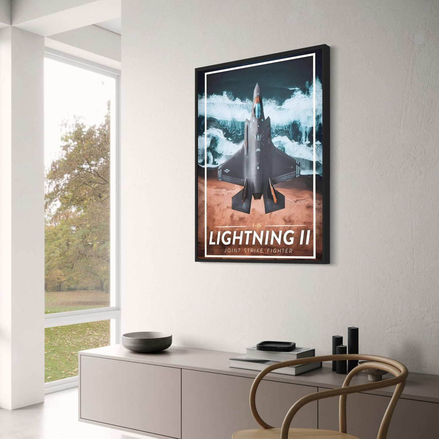 Amerikanisches Kampfflugzeug F22 Poster | Klebende Wandkunst | Wasserfestes Dekor | Wohnen | Schlafzimmer | Bar-Kunstdekor | Ästhetisches Dekor