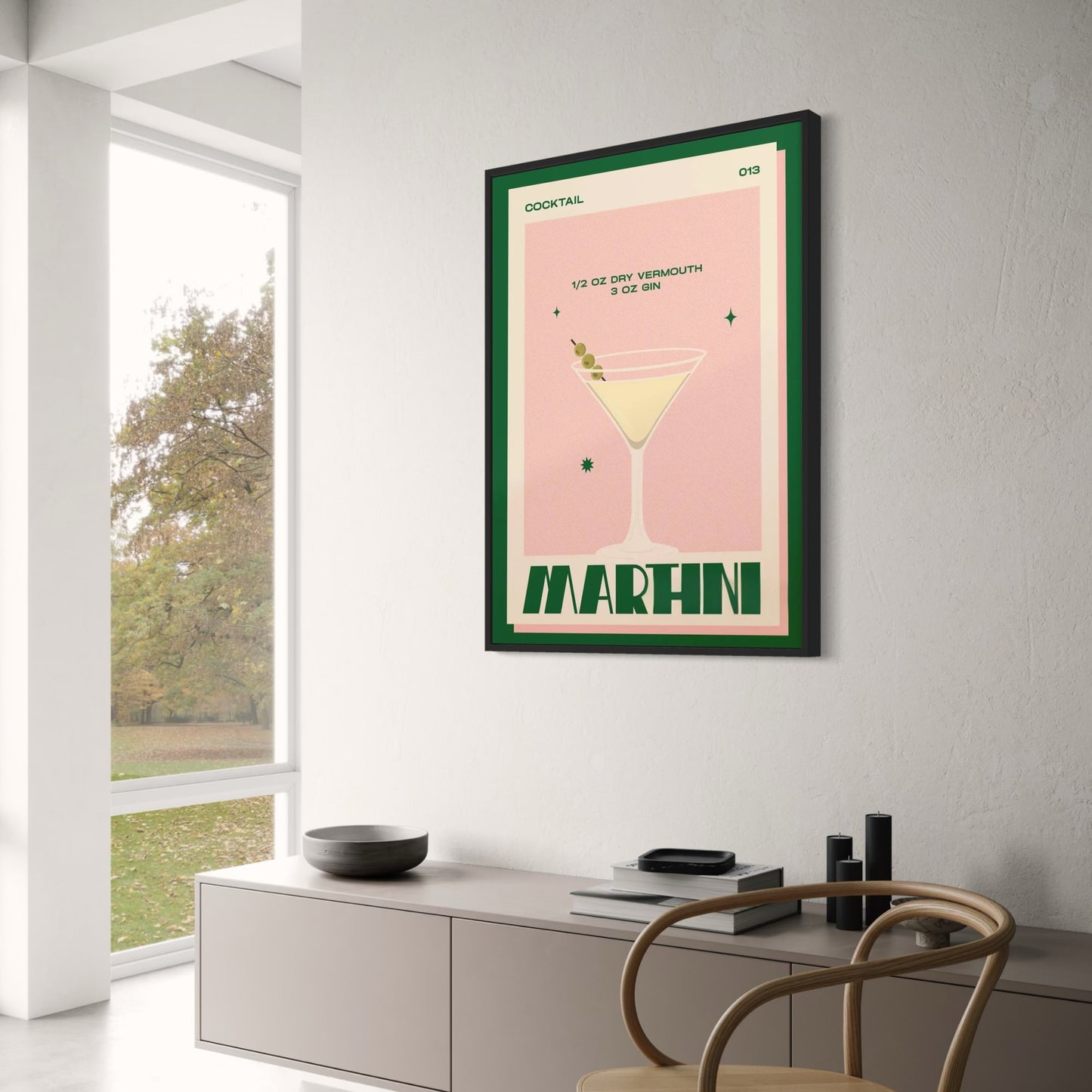 Vintage Martini Cocktail | Retro-Bar-Dekor