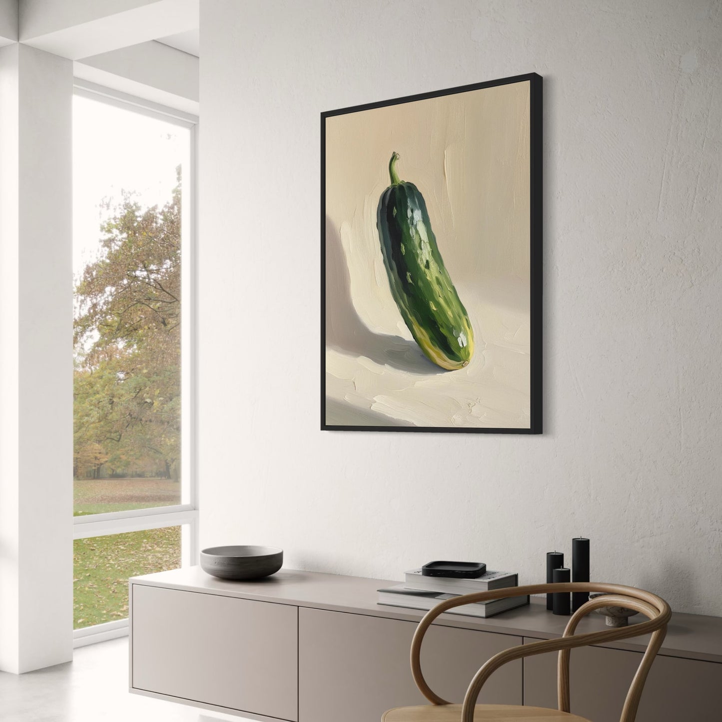 Cucumber Botanical Illustration Poster | Kitchen Decor | Giclée Art Print | Nature Wall Art | Vintage Style | 18x24 Inches