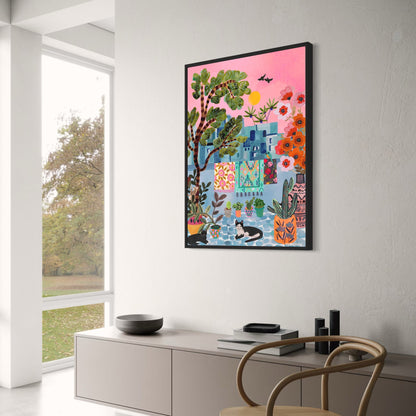 abstract india landscape poster