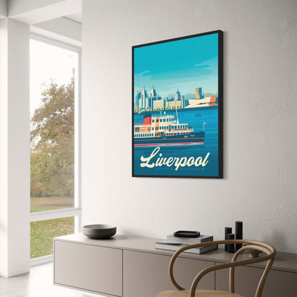 Iconic Liverpool | United Kingdom Travel Poster | Beautiful Landmarks | Home Decor Artwork | Cityscape Print | Wall Art Display
