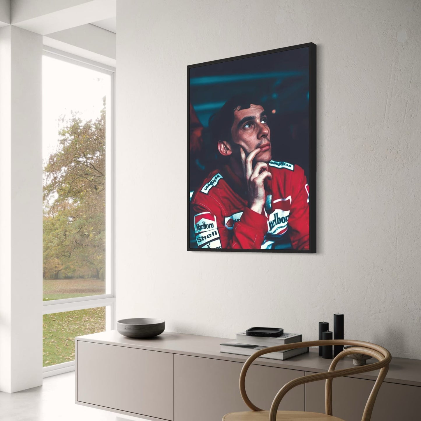 Ayrton Senna Rennlegende Poster | F1 Kunstdruck | Wohndekor | Wohnzimmer | Schlafzimmer | Café | Wandkunst