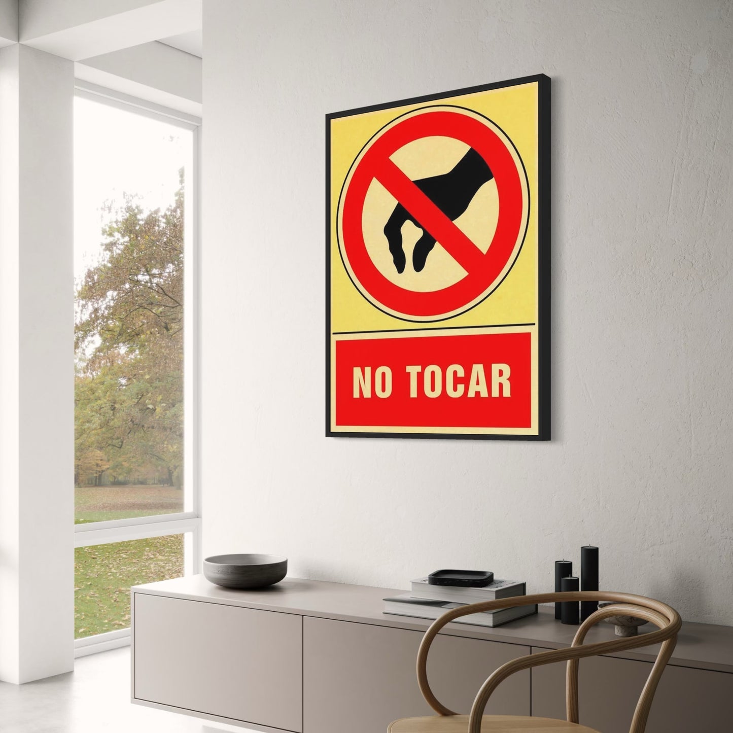 Tocar verboten | Vintage-Warnschild | Retro-Stil