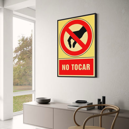 Tocar verboten | Vintage-Warnschild | Retro-Stil