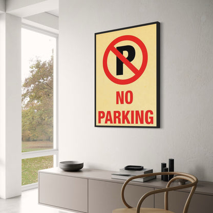 Vintage-Parkverbotsschild | Retro-Warnschild