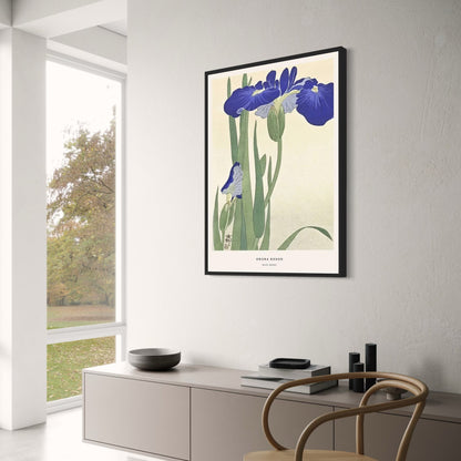 Ohara Koson | Blauwe Irissen | Ukiyo-e Stijl