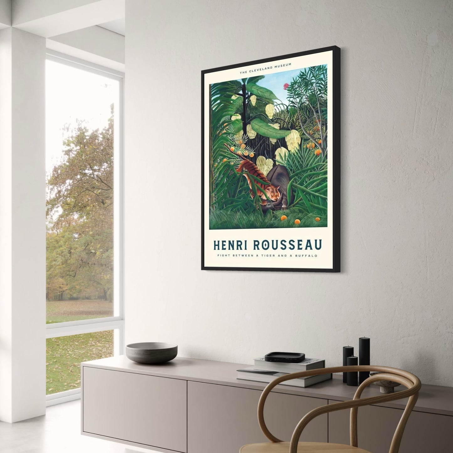 Henri Rousseau | Gevecht Tussen een Tijger en een Buffel | Klassiek Wilde Dieren Tafereel