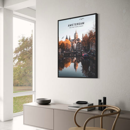 Amsterdam | Netherlands Cityscape Poster | European City Art | Travel Decor | Wall Art Decor