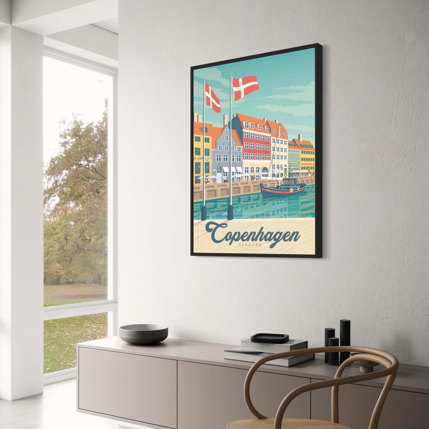 Copenhagen Denmark | Iconic Destinations Poster | Scenic Cityscape Wall Art | Home Decor | Travel Photography
