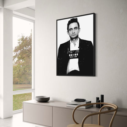 Johnny Cash Arrestatie | Vintage Zwart & Wit
