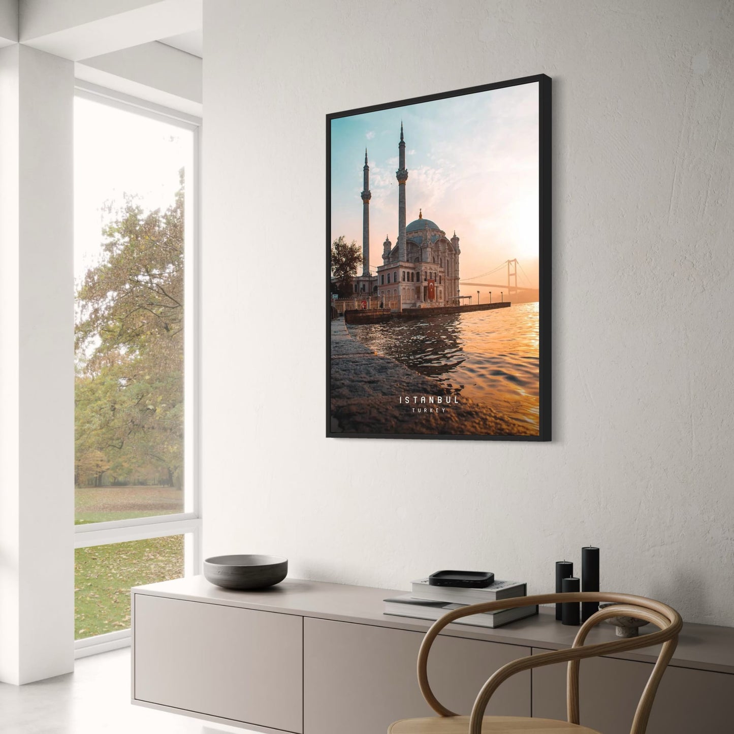 Ortaköy-Moschee | Istanbul | Konstantinopel | Türkei | Berühmte Moschee am Bosporus | Entdecken Sie das türkische Erbe mit kunstvollen Postern