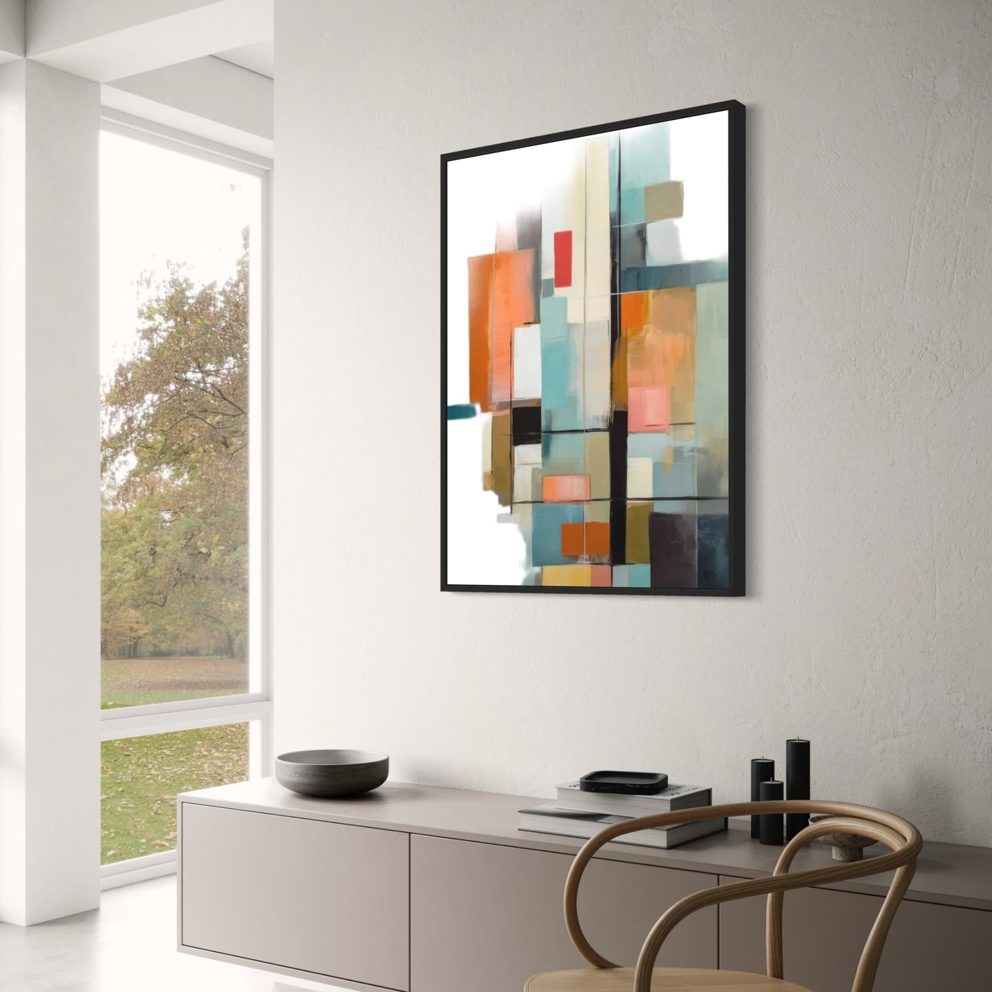 Abstrakte geometrische Würfelkunst | Modernes 3D-Tiefendesign | Wanddekoration | Poster