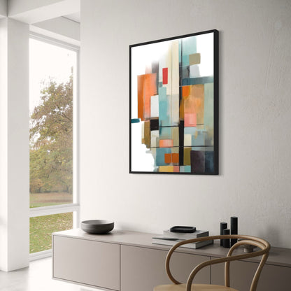 Abstrakte geometrische Würfelkunst | Modernes 3D-Tiefendesign | Wanddekoration | Poster