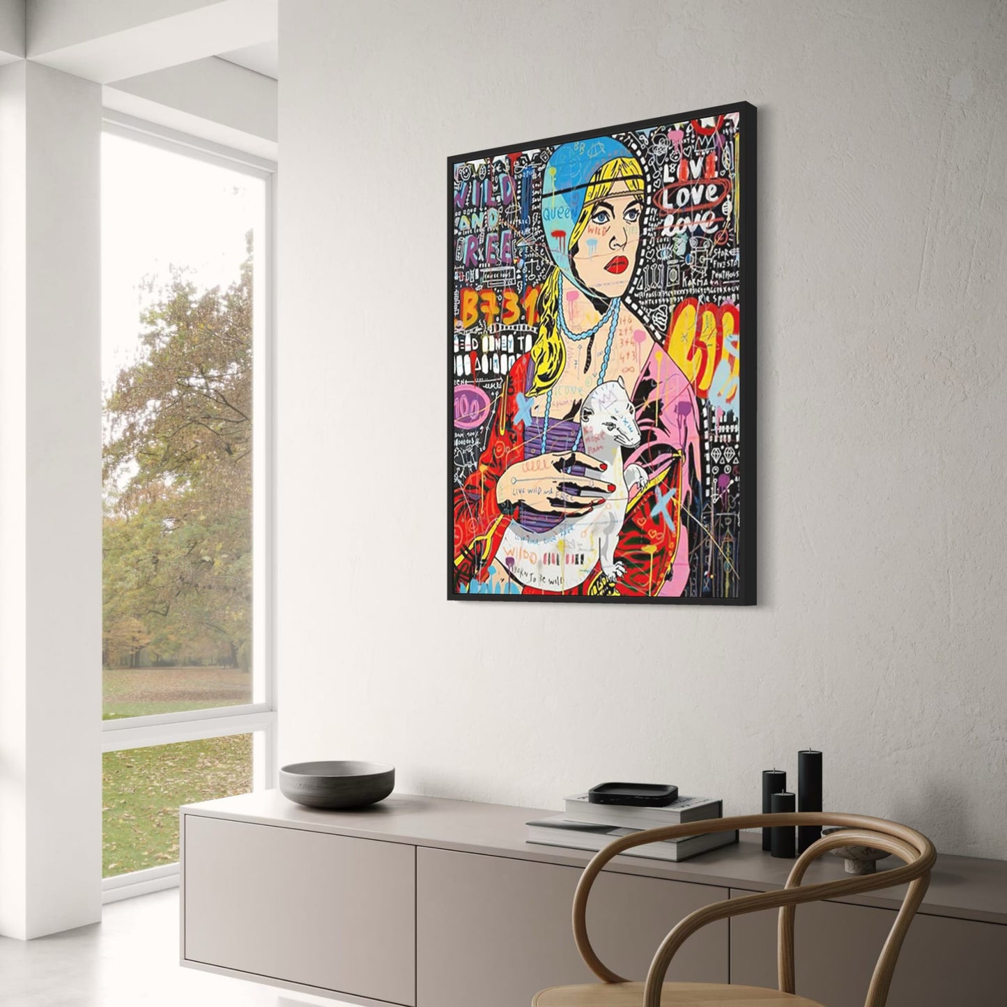 Poster | Abstract Street Pop Graffiti Art | Queen of England Portrait | Wall Art Prints for Living Room Decor