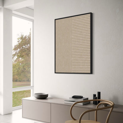 Linien im Gleichgewicht | Minimalistische abstrakte Kunst in Schwarz-Weiß