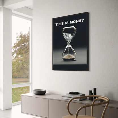 Tijd Is Geld Zandloper | Moderne Motiverende Decor