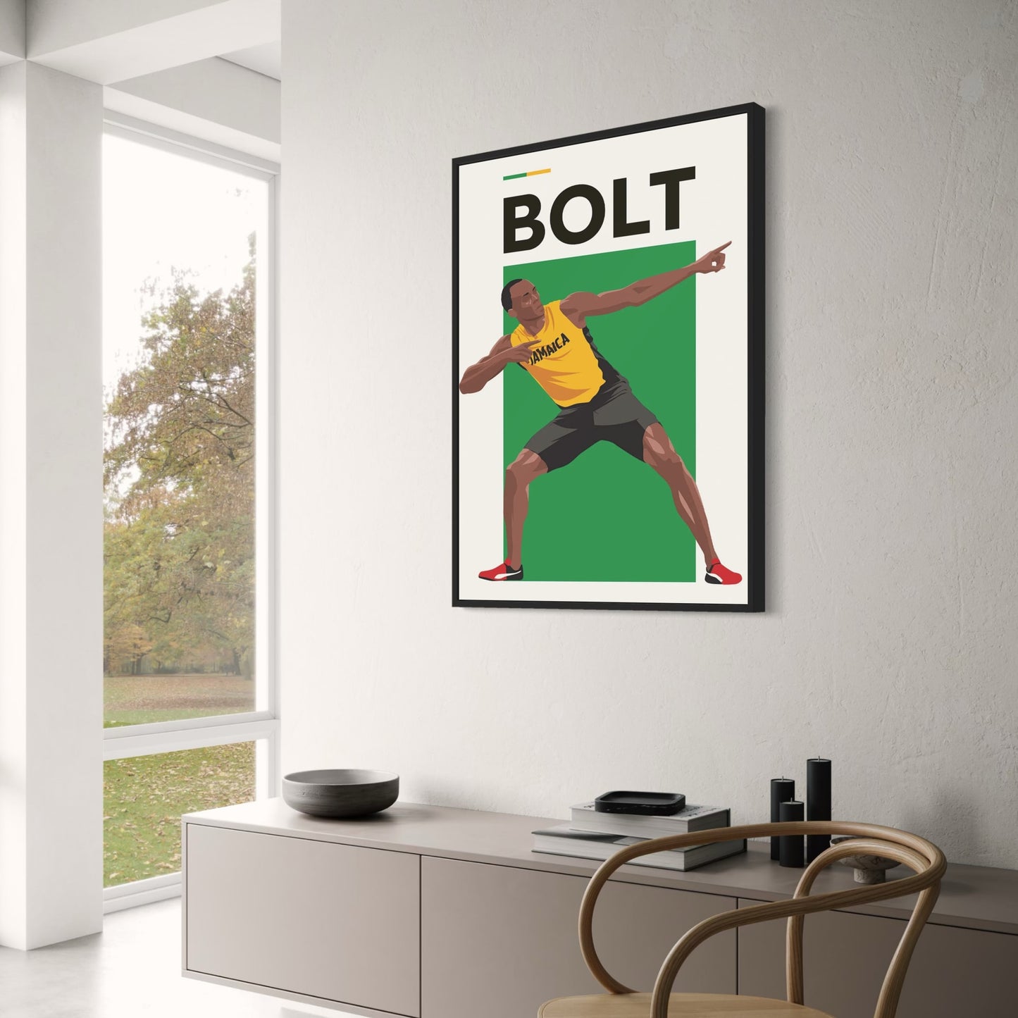 Usain Bolt | Sporticoon Wandkunst