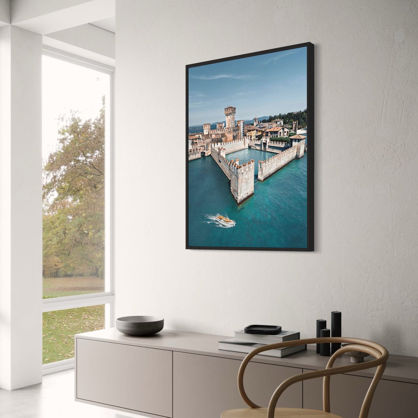 Majestic Verona Castelvecchio | Italy 1354 | Historic European Castle Poster | Wall Art Decoration