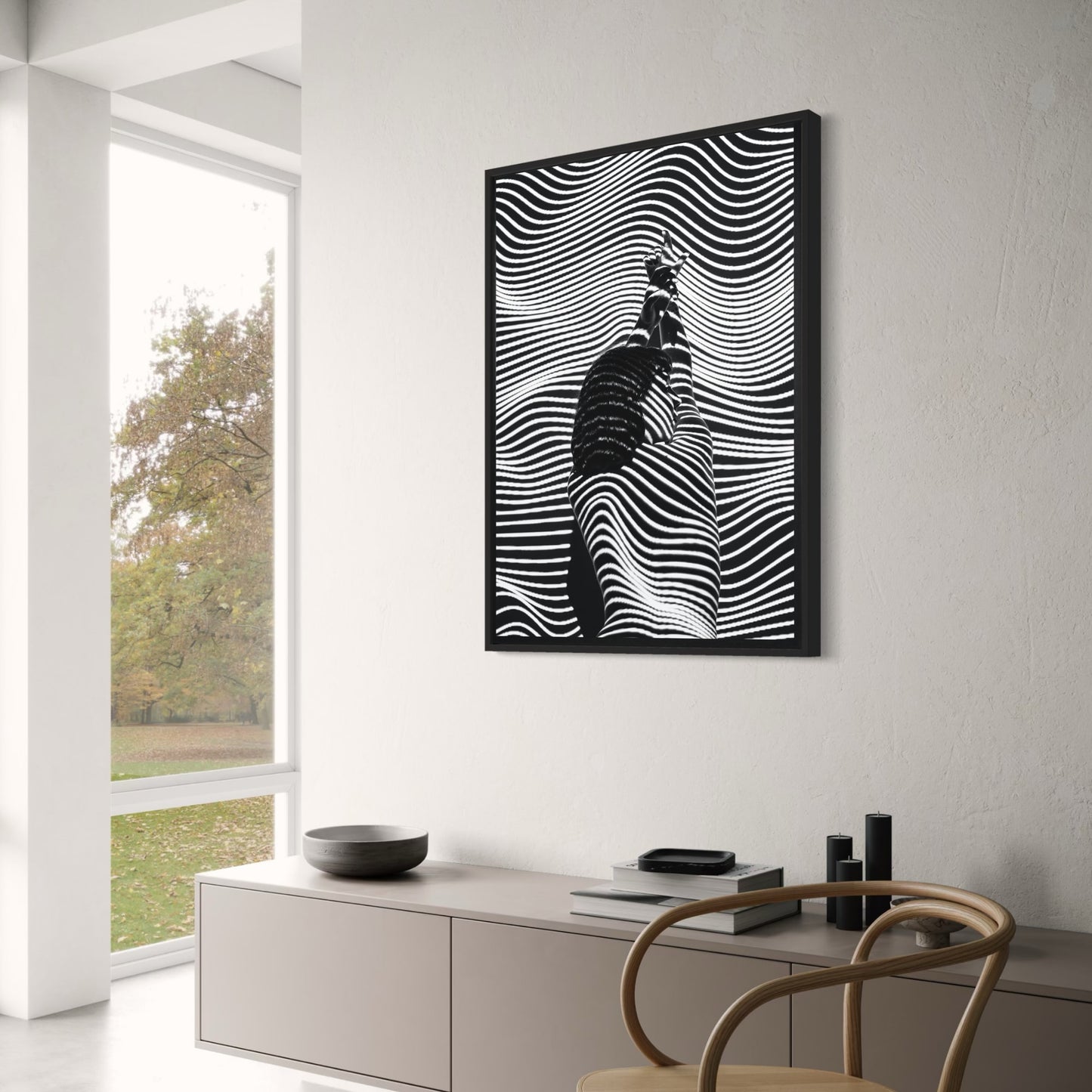 Mädchen mit Streifenmuster | Bildende Kunst