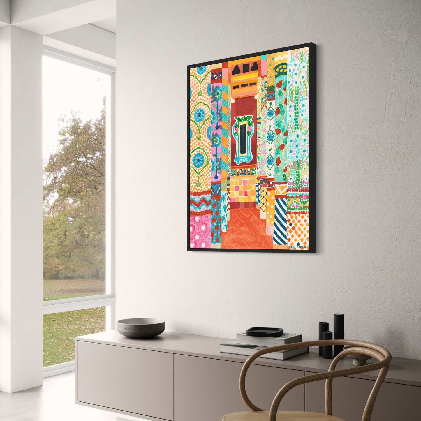 abstract india landscape poster