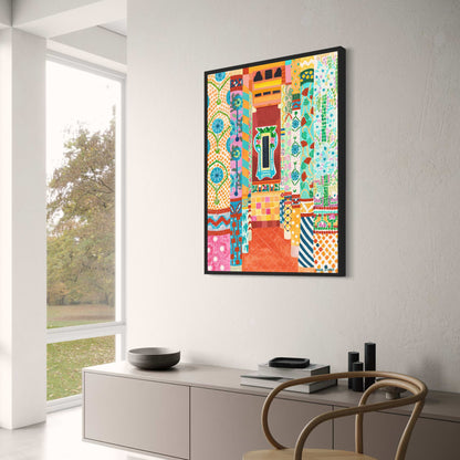 abstract india landscape poster