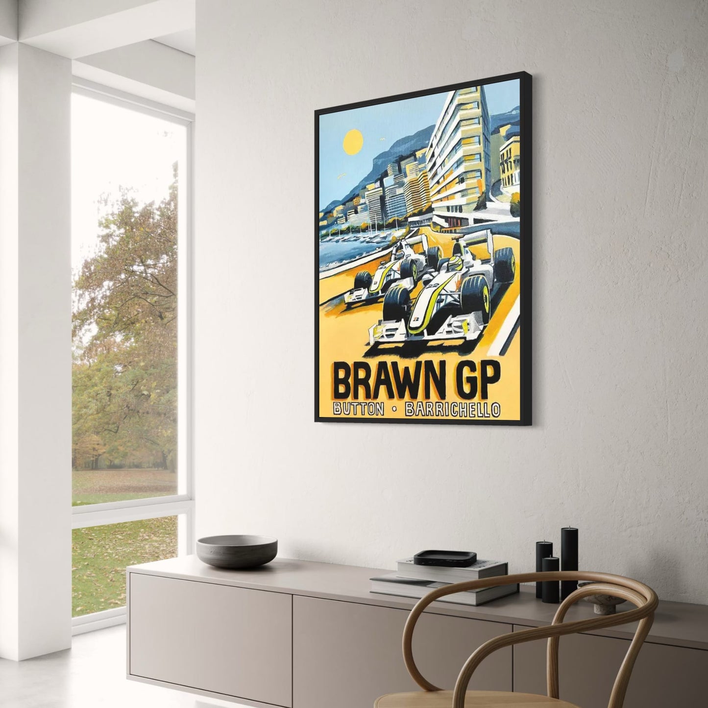Großer Preis von Monaco | Button & Barrichello Racing | Brawn GP Team | Formel-1-Glamour | Exklusives Wandposter