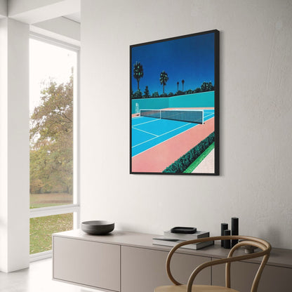 Retro Hiroshi Nagai Poster | Vaporwave Japanisches Strandstadtauto | Leinwand-Wandkunst | Nordische Wohndekoration