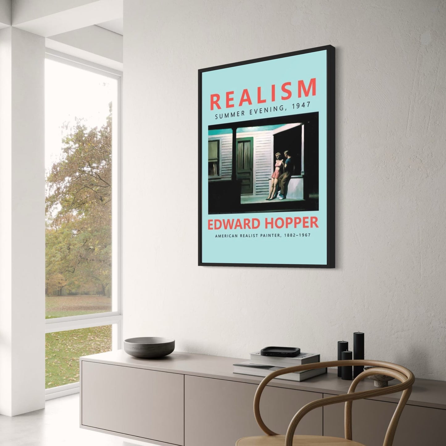 Edward Hopper | Sommerabend 1947 | Amerikanische Vintage-Kunst