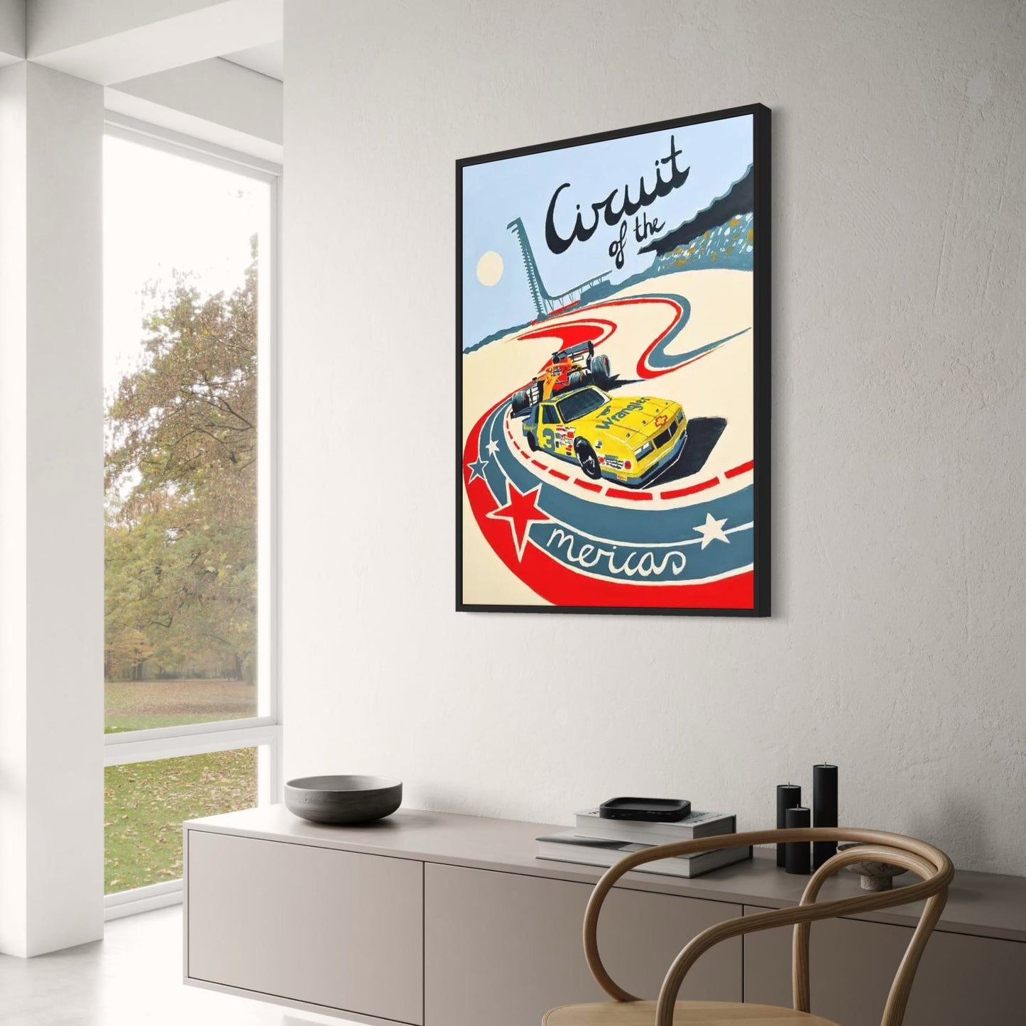 Circuit of the Americas Poster | Vintage-Rennkunst | Druck klassischer F1-Momente | Renndekor