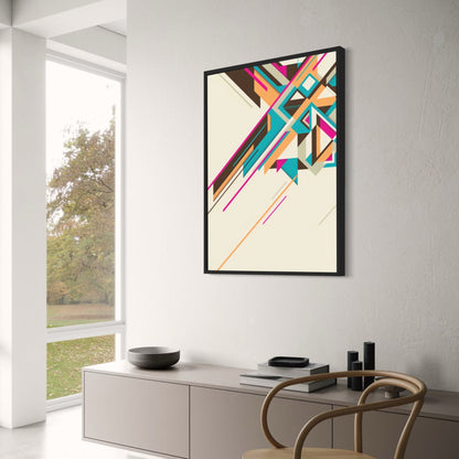 Bauhaus Geometric Poster | Urban Textured Facades | Modern Wall Art for Home Decor