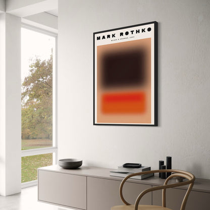 Mark Rothko | Verschwommenes Rot-Schwarz-Abstrakt