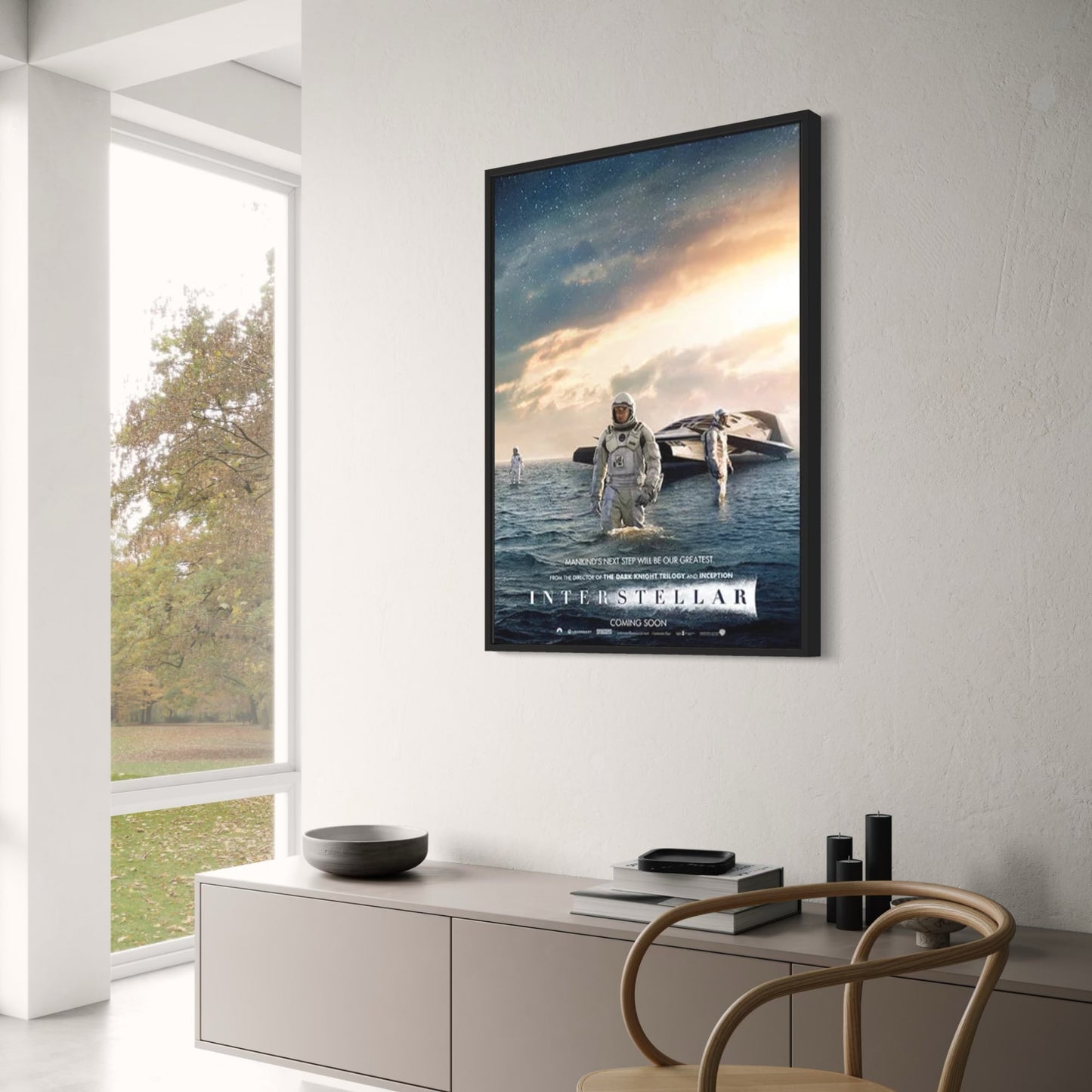 Interstellares Poster | Nordischer Stil Weltraum Sci-Fi Film Wandkunst | Leinwandgemälde Wohndekoration