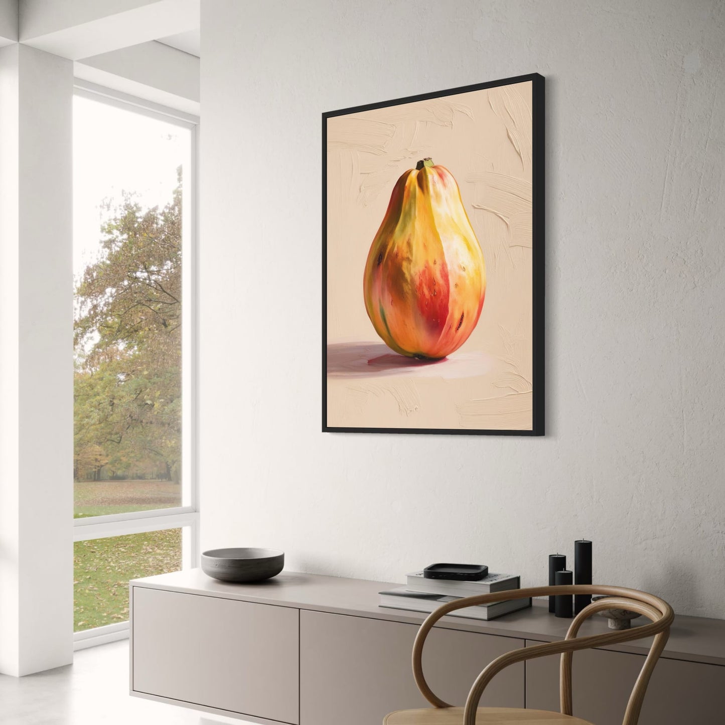 Papaya Botanische Print | Levendige Natuur Illustratie