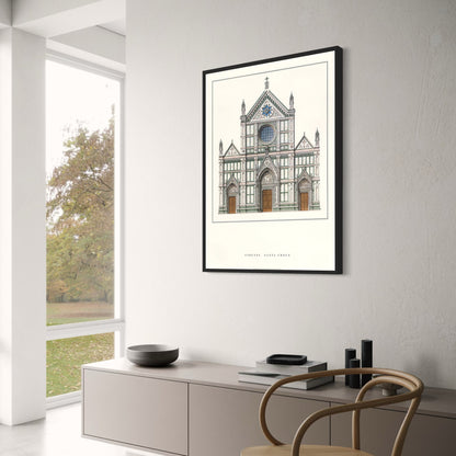 Basilica of Santa Croce | Florence | Italy | Renaissance Church Architecture | Florentine Religious Buildings | Italian Art Posters