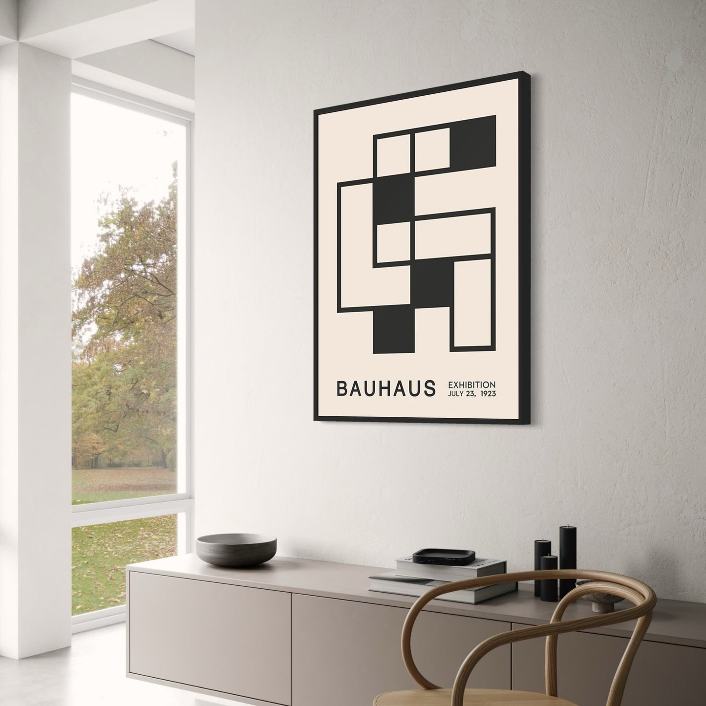 Bauhaus-Abstraktion | Moderne Wärme | Minimalistische geometrische Kunst