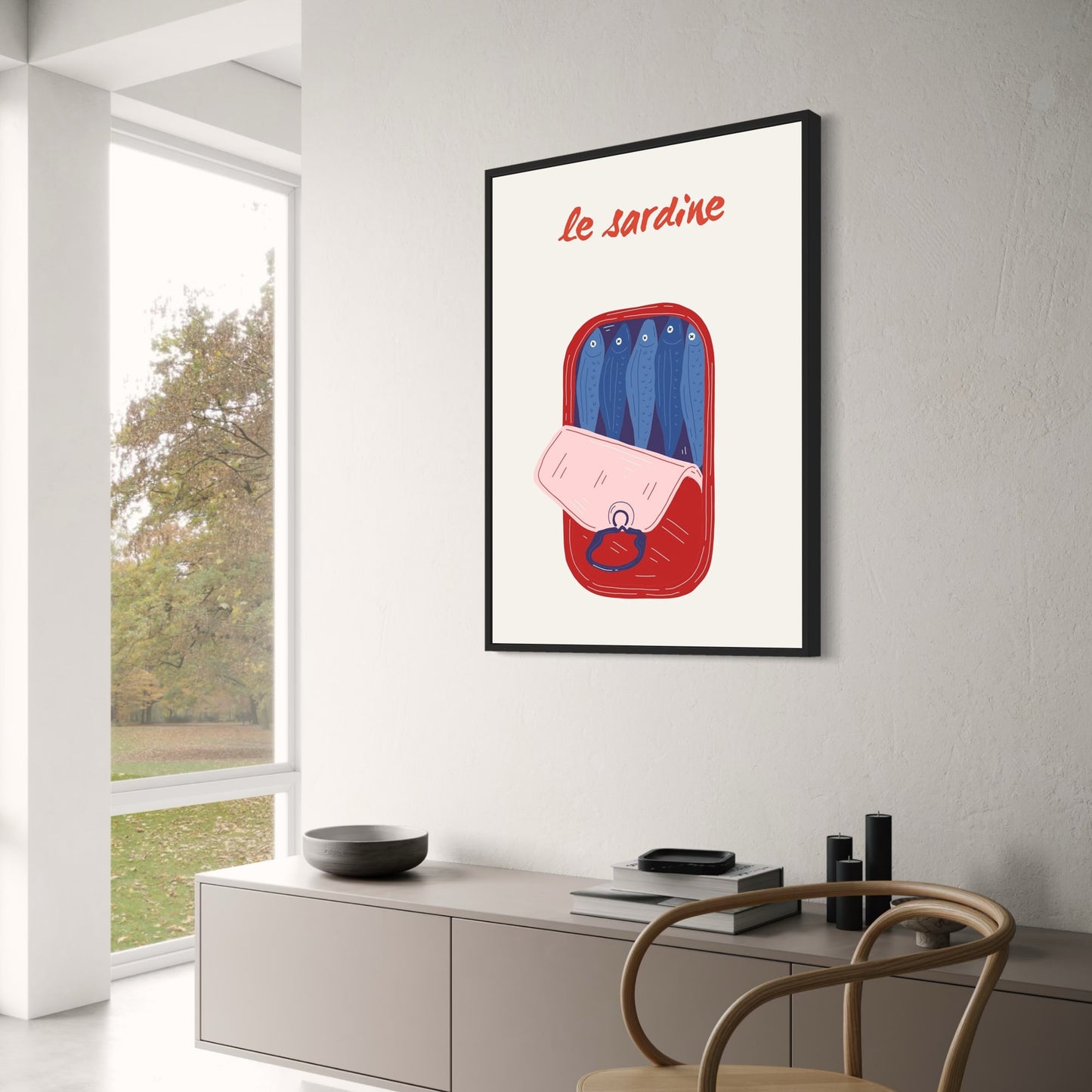 Dual Fish | Modernes Meeresleben Poster