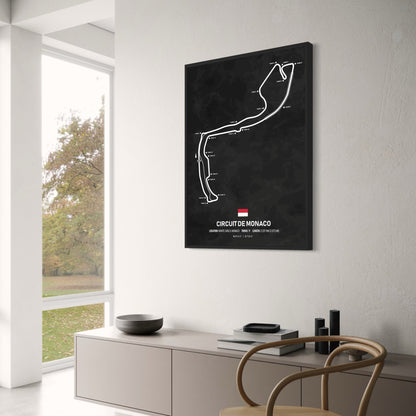 Formel-1-Poster Circuit de Monaco | Monaco | Monte Carlo | Kultige Grand-Prix-Strecke von Monaco | Luxuriöse F1-Straßenrennstrecken-Poster