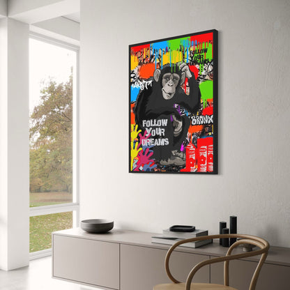 Graffiti-Pop-Art | Straßenfilm Scarface | Abstraktes Mona Lisa-Porträt | Wanddekorationsposter | Wandbild für Zuhause