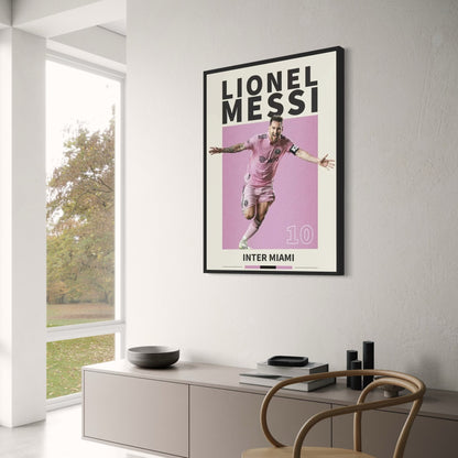 Lionel Messi Inter Miami | Fußball-Kunstwerk-Dekoration
