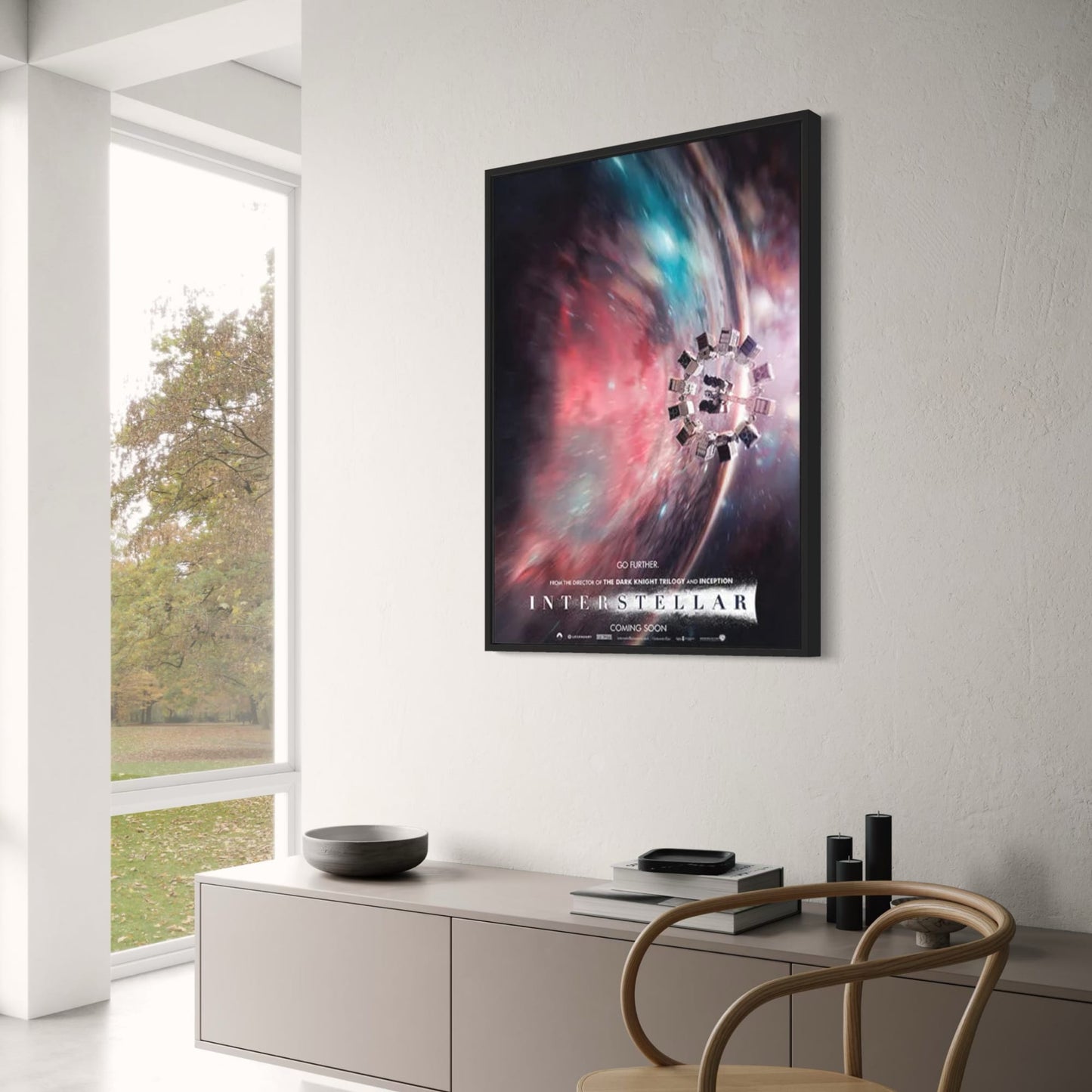 Nordischer Stil | Interstellar Filmplakat | Weltraum-Science-Fiction-Leinwandkunst | Wanddekorationsdruck