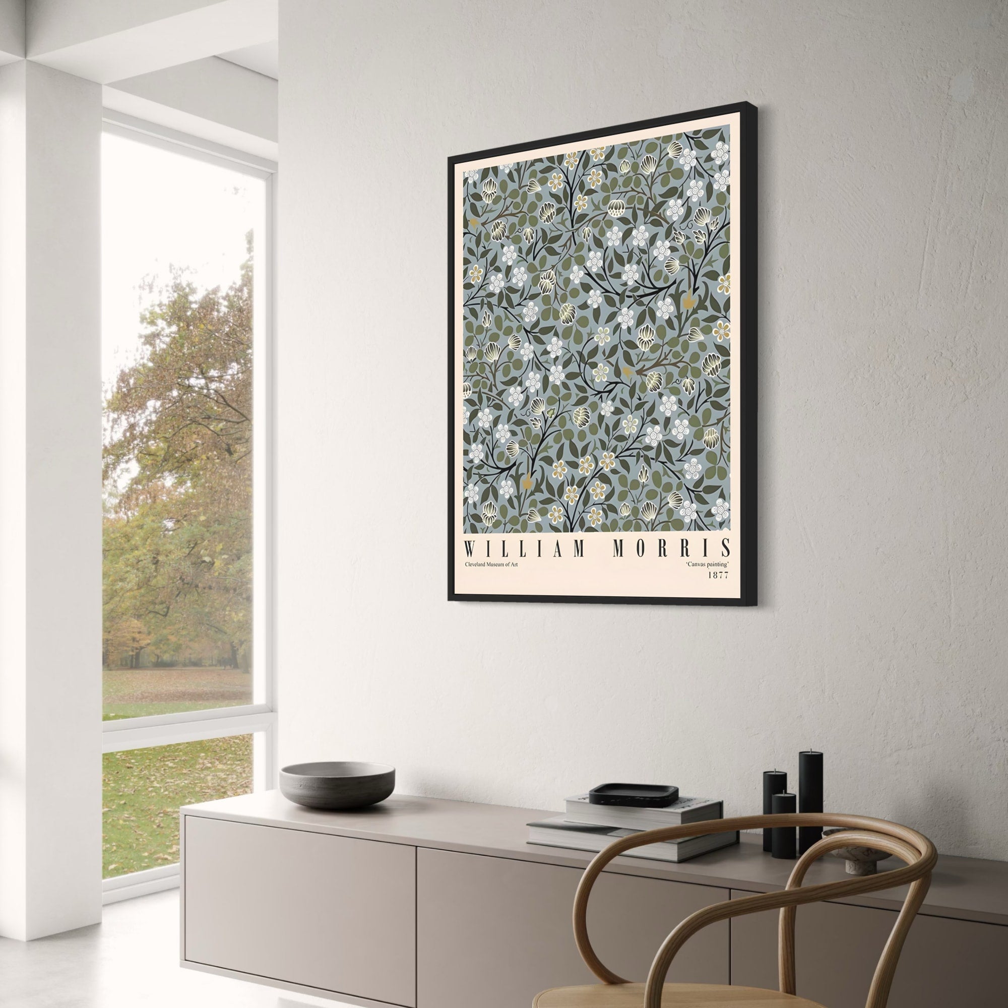 洋書 LIVING IMAGES by Polge (Signed) William Morris | Vintage Clovers 1877 | Floral Art – Wall Of Art
